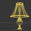 Elegant Table Lamp Furniture With White Lampshade And Decorative Ceramic Base