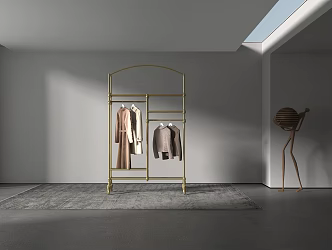 European style clothes hanger 3d model