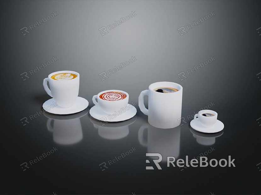 Modern coffee cappuccino model