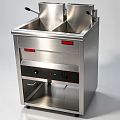 Commercial Kitchen Stainless Steel Double Basin Equipment With Control Panel Drawer And Shelf