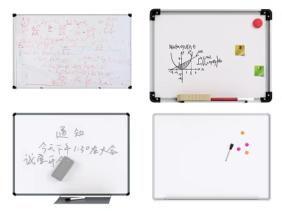 Musical Instruments And Art Supplies For Whiteboard Creative Drawing And Writing 3d model