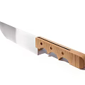 High Quality Sharp Metal Blade Knife With Wooden Handle And Curved Design