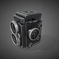 Vintage Twin Lens Reflex Camera Classic Design Retro Digital Photography Gear