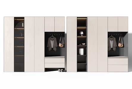 Shoe Cabinet Minimalist Shoe Cabinet Handle-free Shoe Cabinet Bookcase Cream Style Shoe Cabinet Wardrobe 3d model