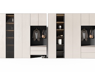 Shoe Cabinet Minimalist Shoe Cabinet Handle-free Shoe Cabinet Bookcase Cream Style Shoe Cabinet Wardrobe 3d model