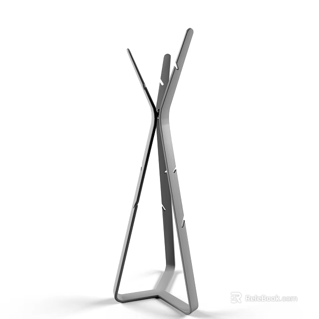Modern Metal Clothes Hanger With Cross Structure And Minimalist Design 3d model 