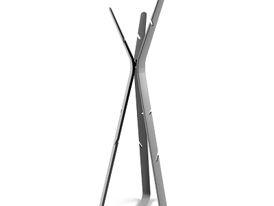 Modern Metal Clothes Hanger With Cross Structure And Minimalist Design 3d model