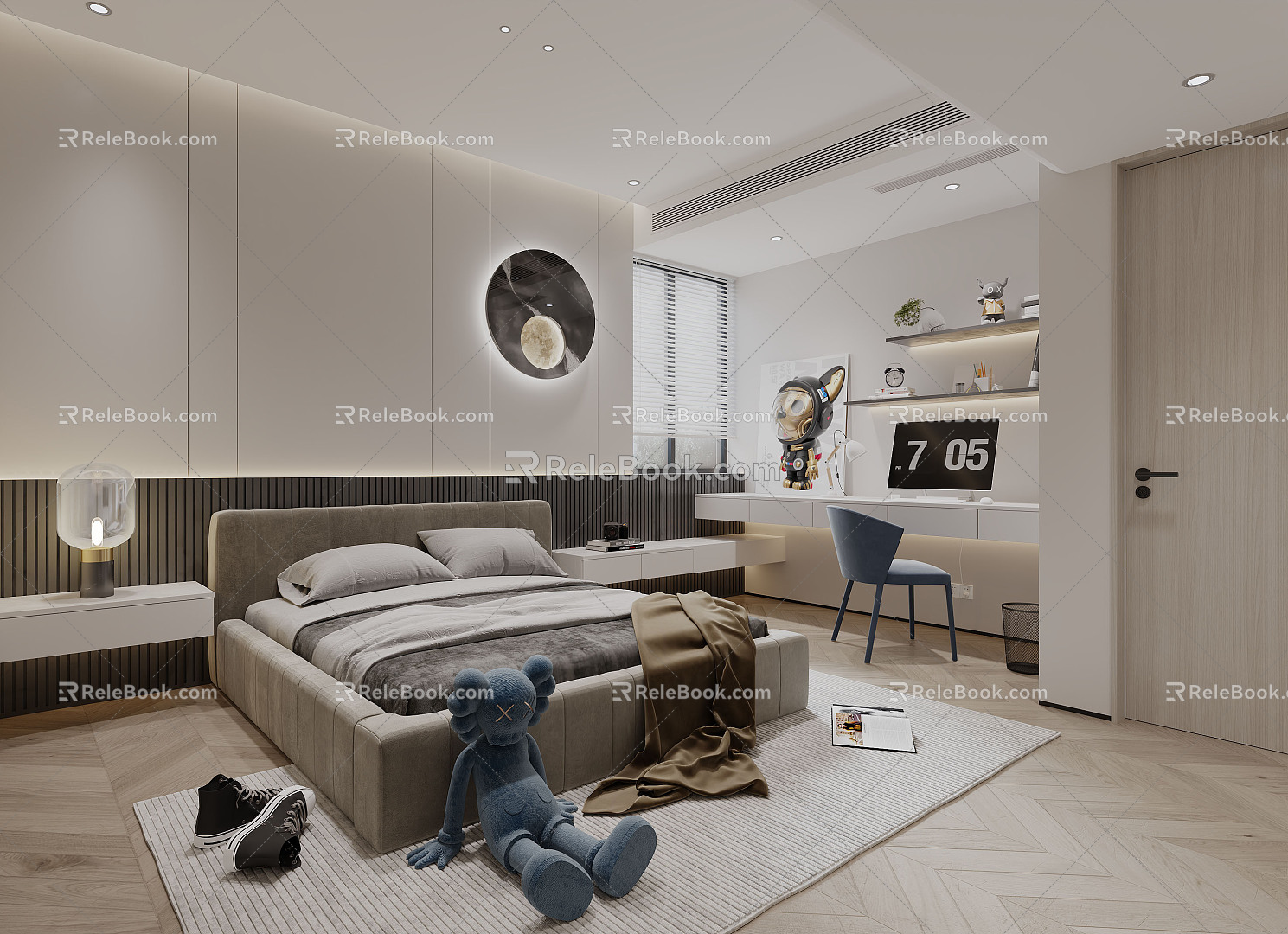 Modern Children's Room Boys Children's Room 3d model