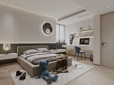 Modern Children's Room Boys Children's Room 3d model