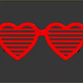 Red Heart Shaped Glasses As Stylish Daily Life Accessories For Home Decor