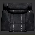 Modern Gray Leather Single Sofa Chair With Stitching Details For Living Room Furniture