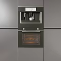 Modern Stainless Steel Built In Kitchen Appliances With Oven And Coffee Machine