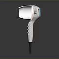 Modern White Hair Dryer With Sleek Design Ergonomic Handle And Control Buttons