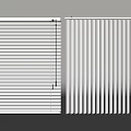 White Horizontal and Vertical Window Blinds for Modern Interior Design 3d model