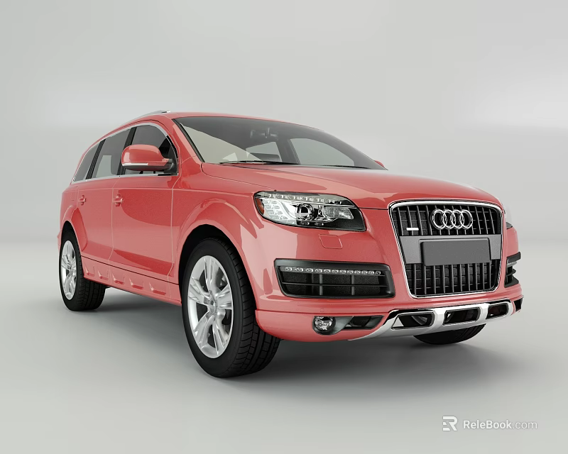 Red Audi SUV Featuring Sleek Body Design Modern Front Grille And Stylish Wheels 3d model 