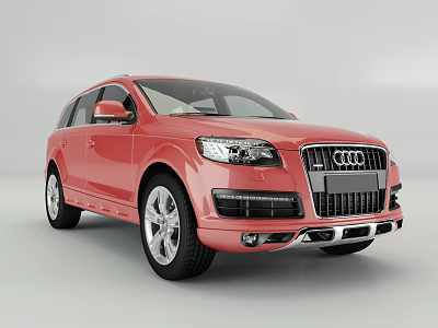 Red Audi SUV Featuring Sleek Body Design Modern Front Grille And Stylish Wheels 3d model