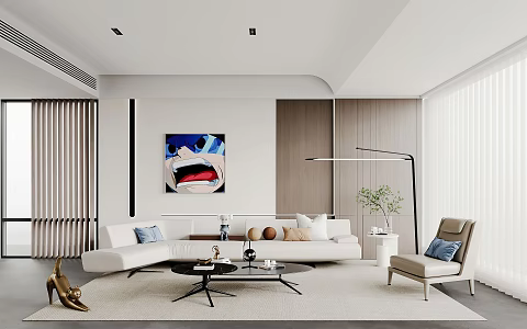 modern living room 3d model