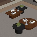 Middle Ancient Style Coffee Table 3d model