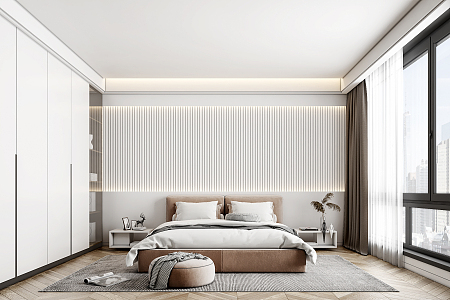 Modern Bedroom Simple Bedroom 3d model