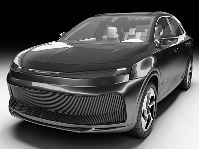 Modern Black SUV Featuring Sleek Exterior Unique Grille and Sporty Wheels 3d model