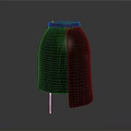 Modern Striped Lamp Shade With Green And Black Color Design