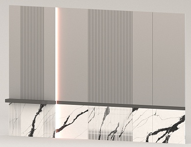 Bedroom background wall 3d model