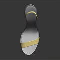 Fashionable Elegant Gold Black Peep Toe Stiletto Heel High Heels With Mirror Reflective Finish