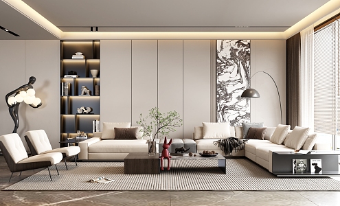 modern living room 3d model