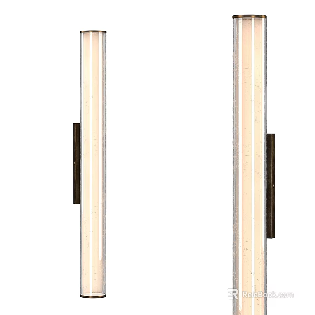Modern Wall Lamp With Sleek Metal Frame And Warm LED Lighting For Indoor Use 3d model 