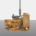 Yellow Industrial Equipment With Engine Pipes And Compact Structure For Industrial Use