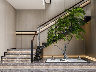 Modern Stairs Landscape Stairs 3d model