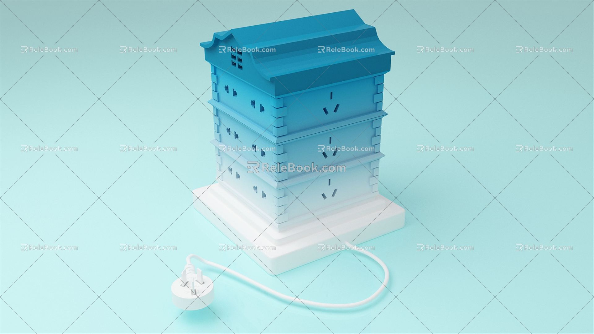 Modern Socket Cartoon Building 3d model