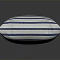 Soft Blue And White Striped Decorative Pillow For Home Living Room