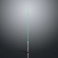 Green Lightsaber With Glowing Blade And Detailed Hilt Design