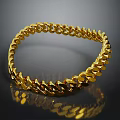 Elegant Shiny Gold Chain Bracelet With Intricate Link Design And Reflective Surface