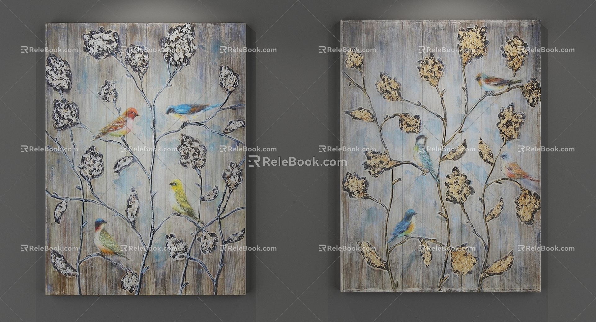 Nordic small clear decorative painting 3d model