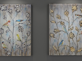 Nordic small clear decorative painting 3d model