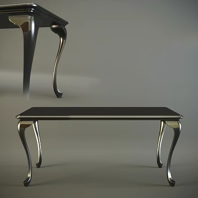 Modern Table Long Table 3d model Modern Table Long Table 3d model