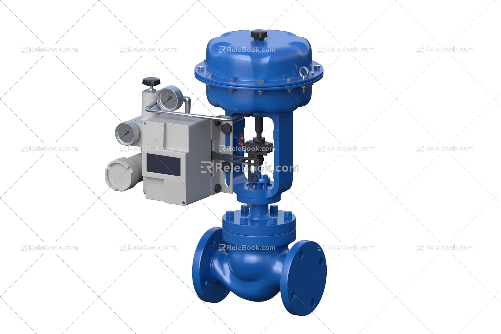 Electronically controlled pneumatic valve valve valve instrument pneumatic valve 3d model