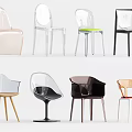 Modern Accent Chairs With Transparent Acrylic Design Various Colors And Sleek Bases