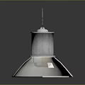 Industrial Metal Ceiling Light Fixture With Modern Design And Round Base 3d model