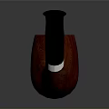 Red Wood Grain Tobacco Pipe With Black Stem And Rattray's Brand Design