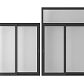 Contemporary Black Frame Sliding Windows Featuring Clear Glass Double Panel Design For Home Interiors