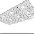 Grid Ceiling with White Square Panels and Recessed Lighting Fixtures for Modern Interior Design