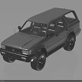 Silver Classic SUV With Off Road Tires Sturdy Body Lines And Reflective Surface