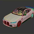 Silver Sports Coupe With Black Roof Rear Spoiler And Aerodynamic Design Features