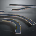 Curved Road Model Sections With Yellow Lines And Black Surface Design