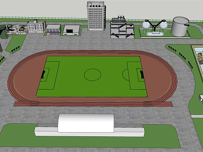 modern football stadium 3d model