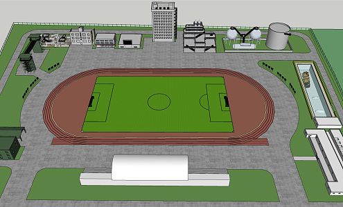 modern football stadium 3d model