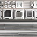 Different Types of Air Conditioner Fans With Various Vent Grille Designs